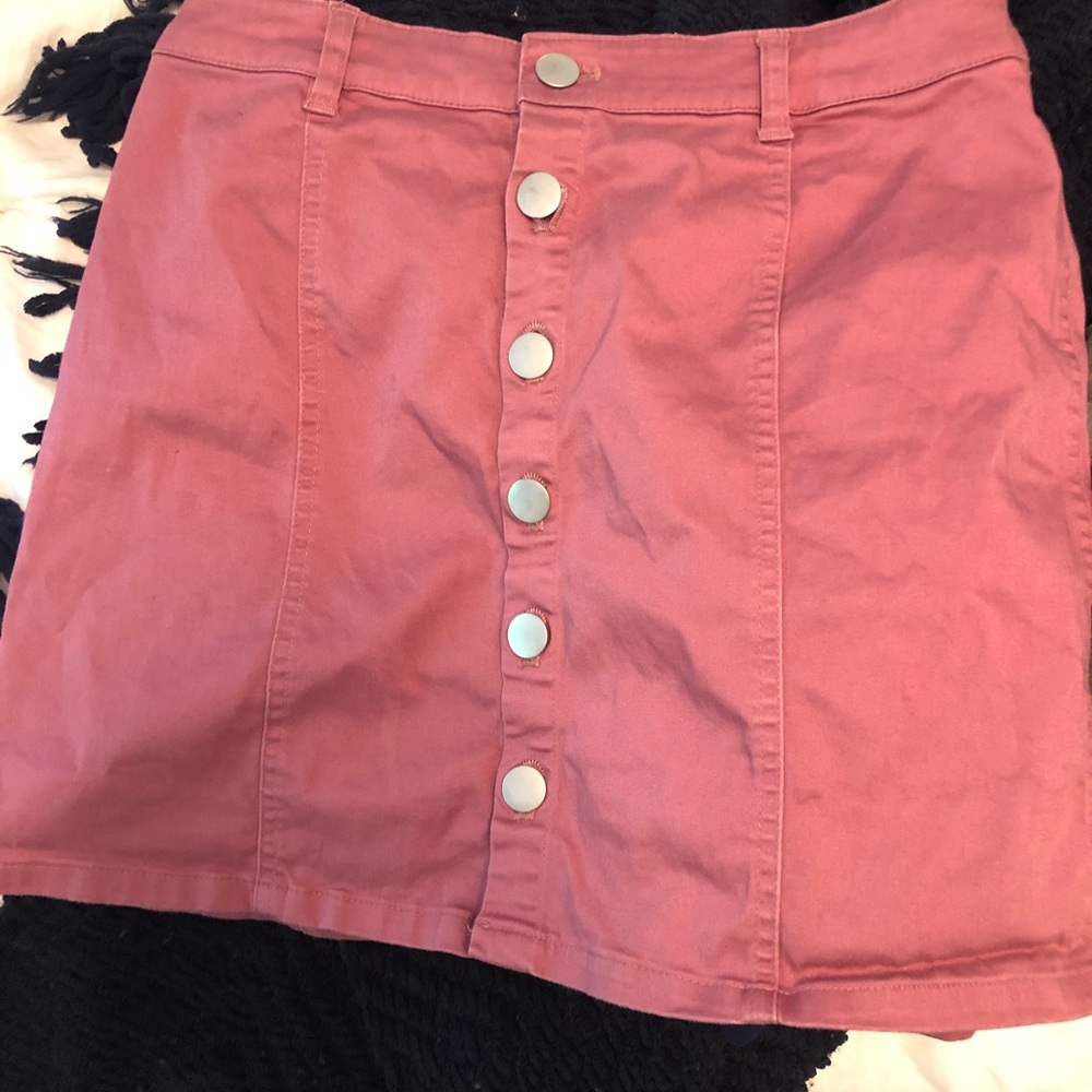Forever 21 Size Small Button-Up Pink Skirt